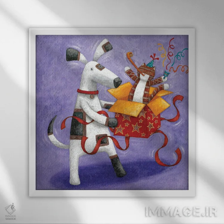 تابلو شگفتی اثر پیتر آدرلی - نمای قابدار سفید