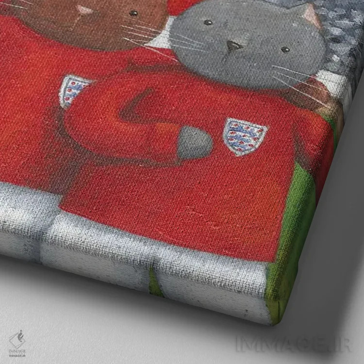 تابلو قهرمانان اثر پیتر آدرلی - نمای نزدیک بافت بوم