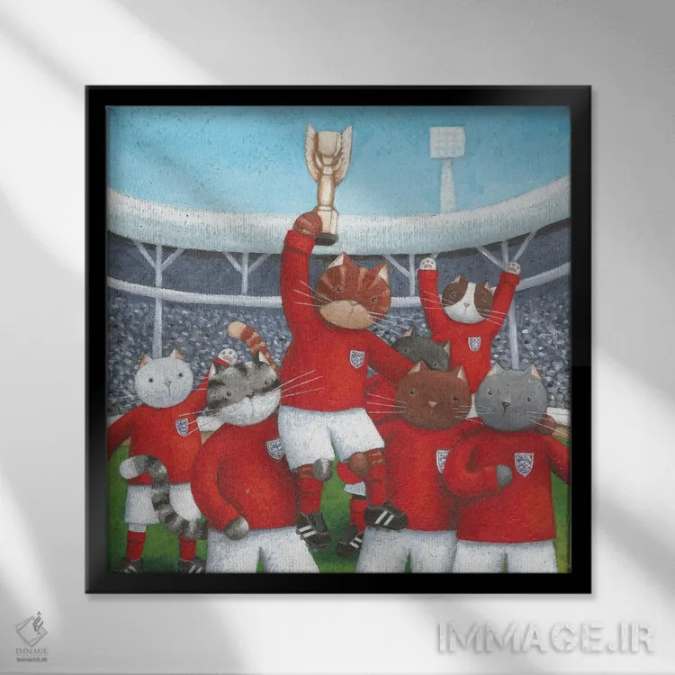 تابلو قهرمانان اثر پیتر آدرلی - نمای قابدار مشکی