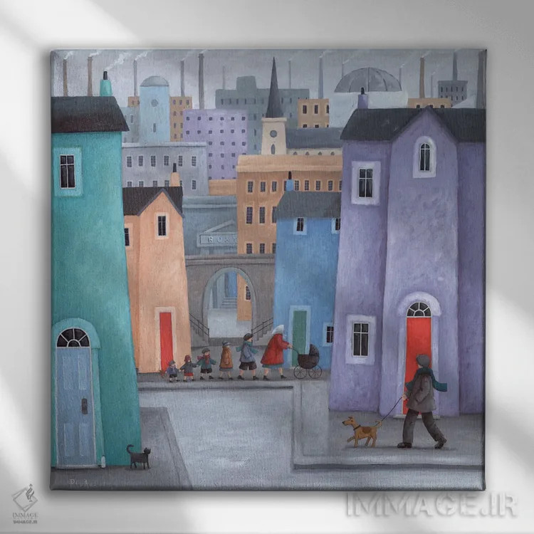 تابلو کوچولوها اثر پیتر آدرلی - نمای روبهرو روی دیوار
