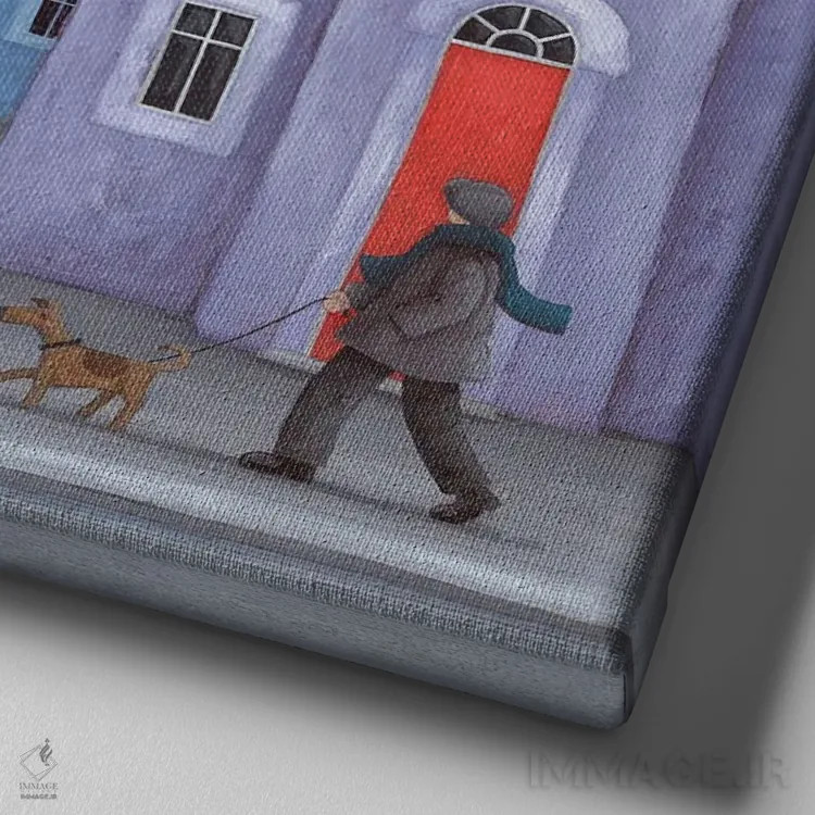 تابلو کوچولوها اثر پیتر آدرلی - نمای نزدیک بافت بوم