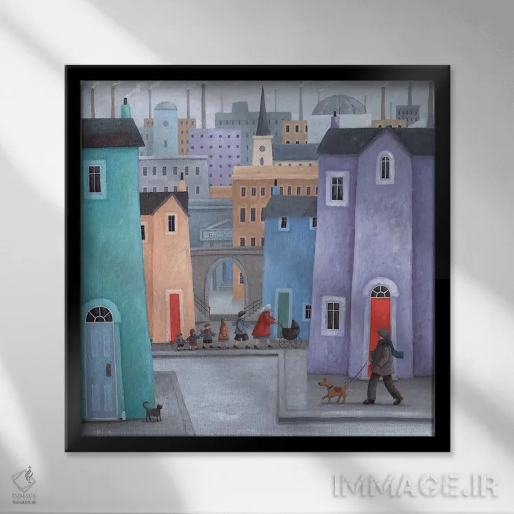 تابلو کوچولوها اثر پیتر آدرلی - نمای قابدار مشکی