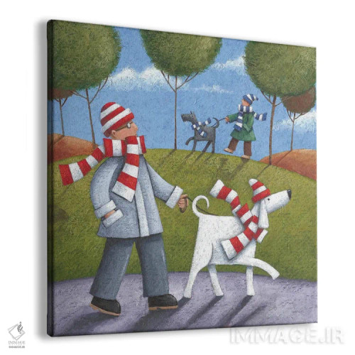 تابلو پیادهروی در پارک (راحت و لذتبخش) اثر پیتر آدرلی - نمای پرسپکتیو محصول