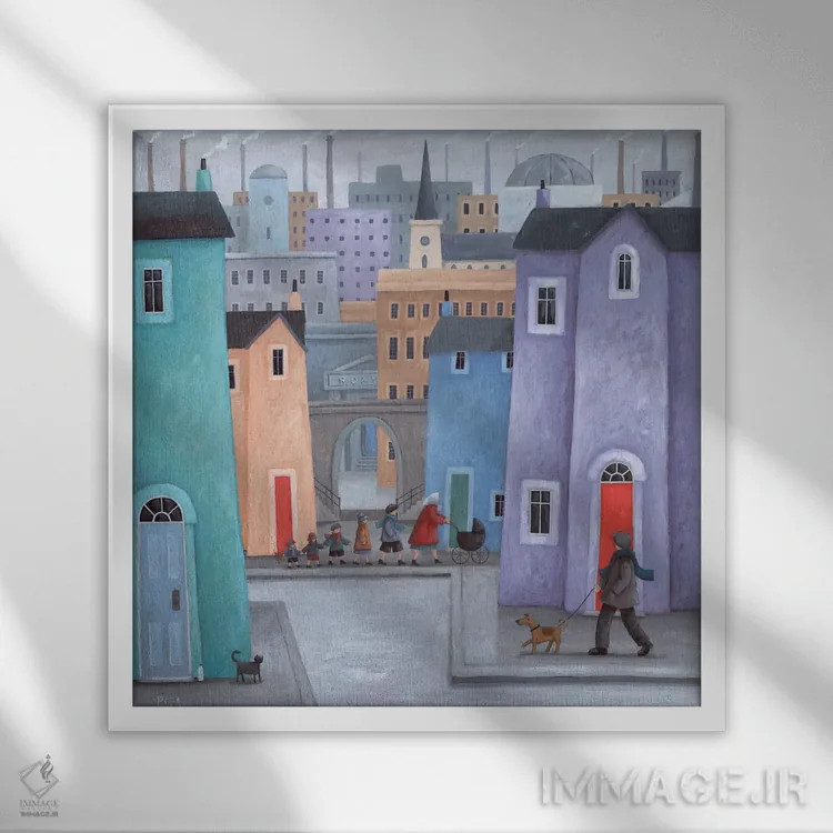 تابلو کوچولوها اثر پیتر آدرلی - نمای قابدار سفید