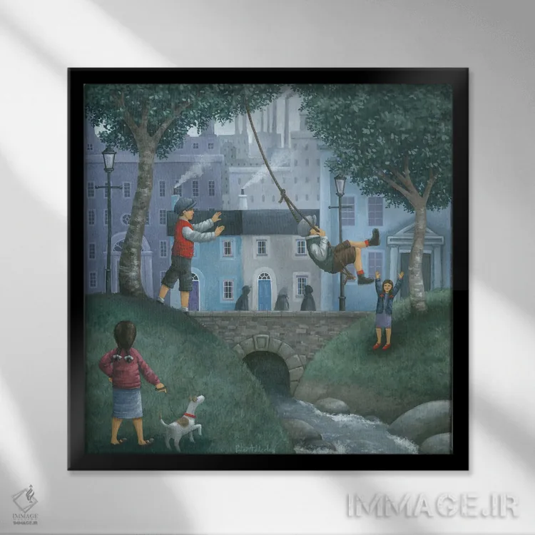 تابلو تاب اثر پیتر آدرلی - نمای قابدار مشکی