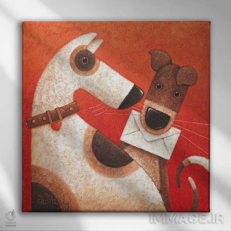 تابلو نامه داری اثر پیتر آدرلی - نمای روبهرو روی دیوار