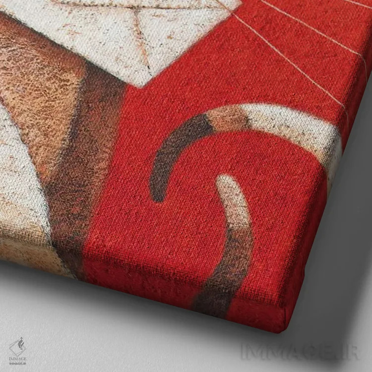 تابلو نامه داری اثر پیتر آدرلی - نمای نزدیک بافت بوم