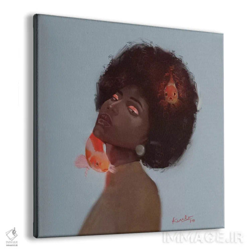 تابلو کوی (نوعی ماهی تزئینی ژاپنی) اثر آدکونله آدلاکه - نمای پرسپکتیو محصول