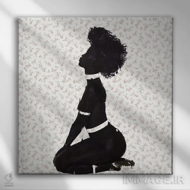 تابلو زانو زدن اثر آدکونله آدلاکه - نمای روبهرو روی دیوار