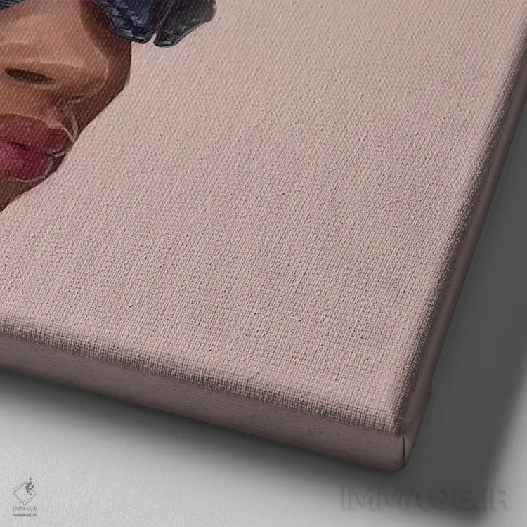 تابلو لمون (اسم خاص/احتمالاً فردی) اثر آدکونله آدلاکه - نمای نزدیک بافت بوم