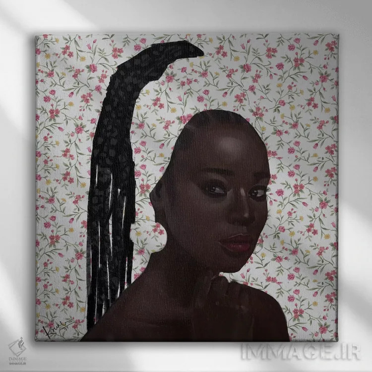 تابلو رز اثر آدکونله آدلاکه - نمای روبهرو روی دیوار