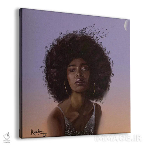 تابلو پرنده آسمانی اثر آدکونله آدلاکه - نمای پرسپکتیو محصول