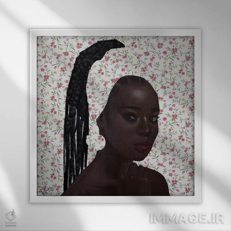 تابلو رز اثر آدکونله آدلاکه - نمای قابدار سفید