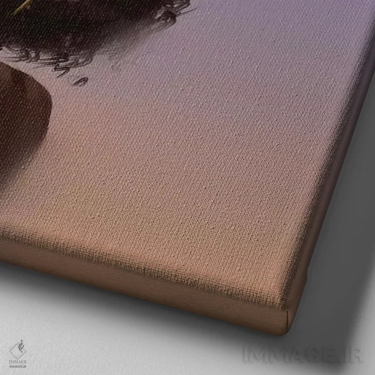 تابلو پرنده آسمانی اثر آدکونله آدلاکه - نمای نزدیک بافت بوم