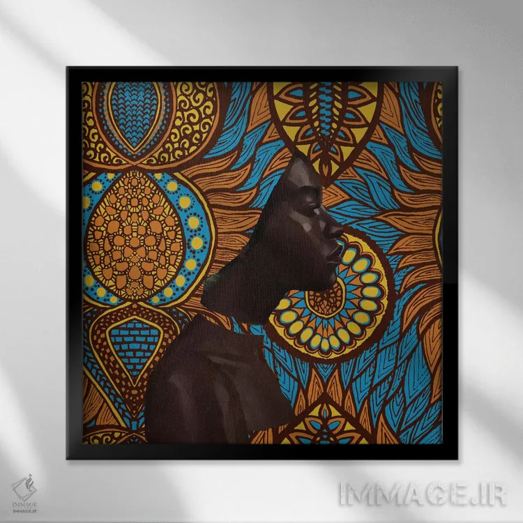 تابلو مجموعه مومی اثر آدکونله آدلاکه - نمای قابدار مشکی