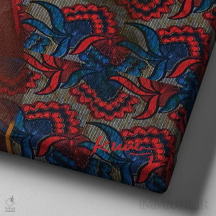 تابلو مجموعه مومی ۵ اثر آدکونله آدلاکه - نمای نزدیک بافت بوم