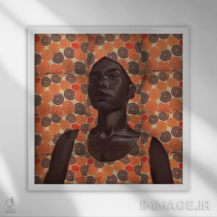 تابلو مجموعه مومی ۲ اثر آدکونله آدلاکه - نمای قابدار سفید