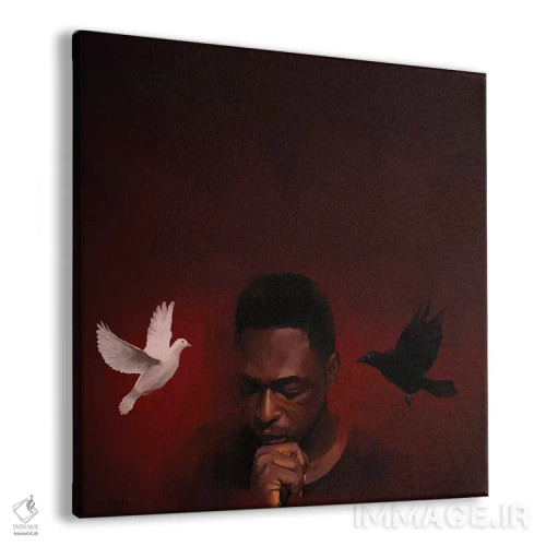 تابلو سفید و سیاه ۱ اثر آدکونله آدلاکه - نمای پرسپکتیو محصول