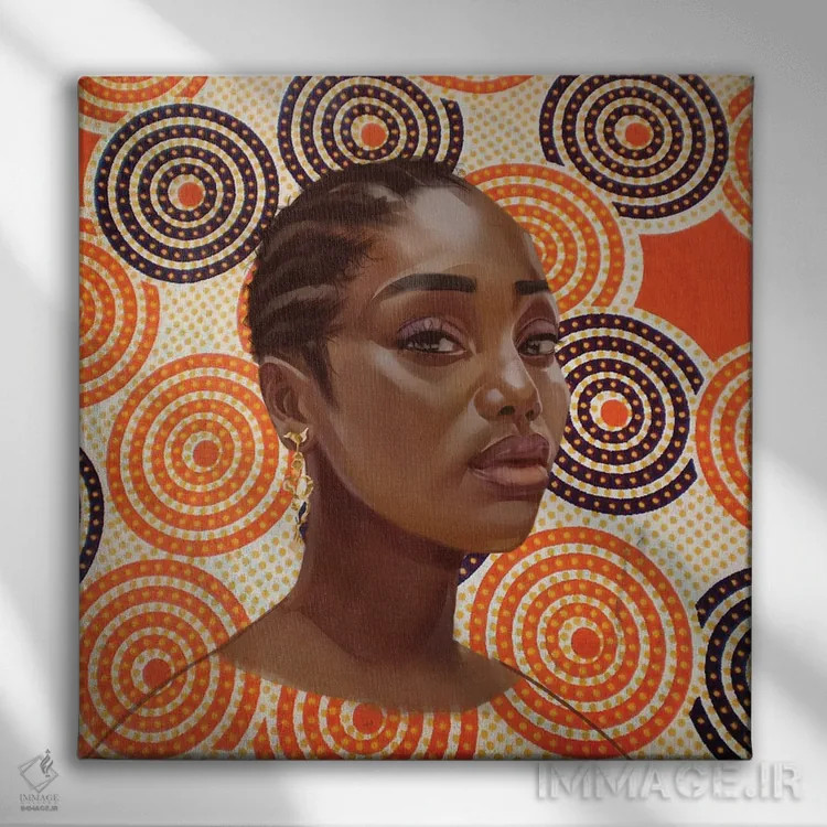 تابلو چرخ اثر آدکونله آدلاکه - نمای روبهرو روی دیوار