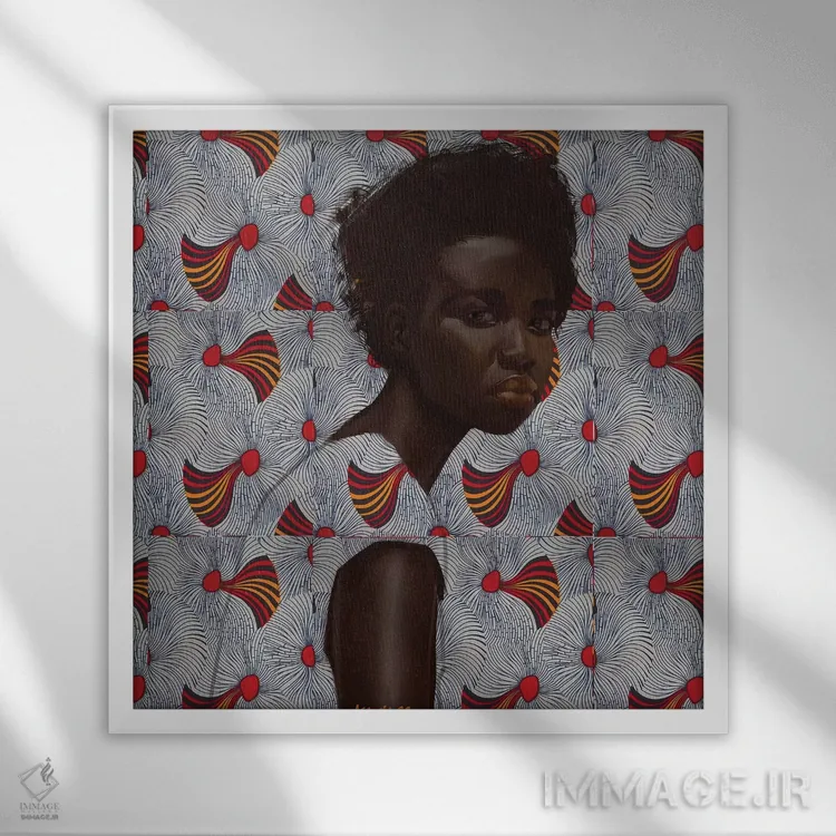 تابلو مجموعه مومی ۷ اثر آدکونله آدلاکه - نمای قابدار سفید