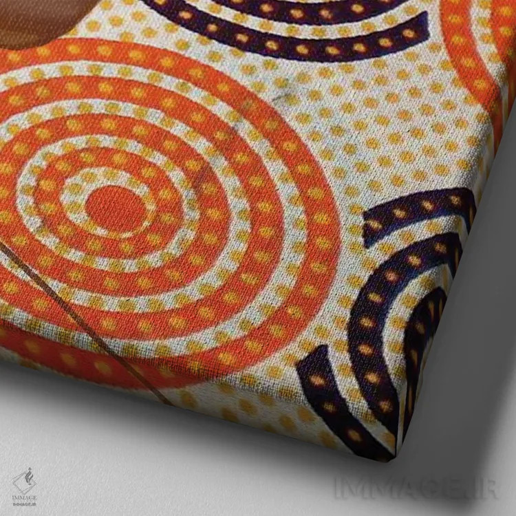 تابلو چرخ اثر آدکونله آدلاکه - نمای نزدیک بافت بوم