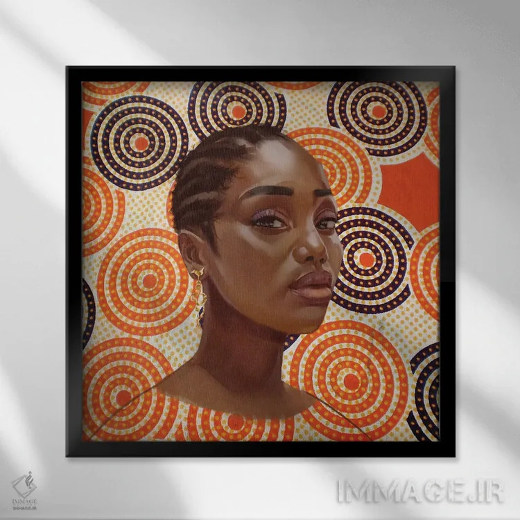 تابلو چرخ اثر آدکونله آدلاکه - نمای قابدار مشکی