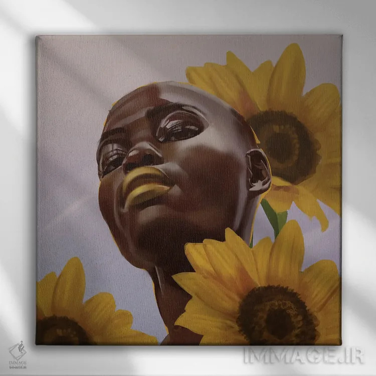 تابلو طلایی کوچک ۲ اثر آدکونله آدلاکه - نمای روبهرو روی دیوار