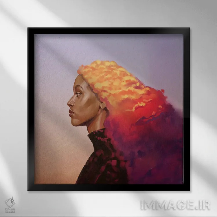 تابلو افسردگی (مالیخولیا) اثر آدکونله آدلاکه - نمای قابدار مشکی