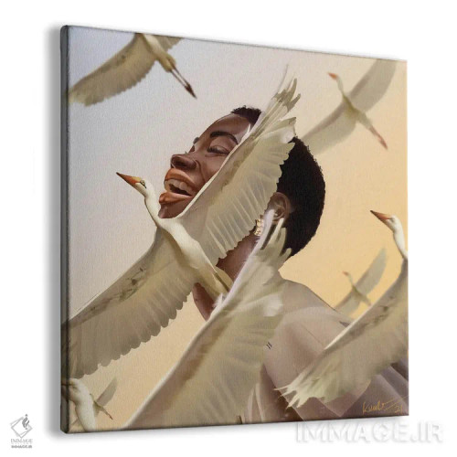 تابلو شادی اثر آدکونله آدلاکه - نمای پرسپکتیو محصول