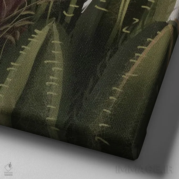 تابلو کاکتوسها اثر آدکونله آدلاکه - نمای نزدیک بافت بوم