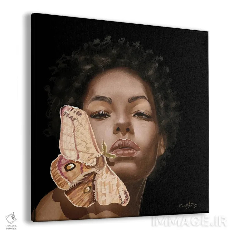 تابلو پروانه شبپره اثر آدکونله آدلاکه - نمای پرسپکتیو محصول