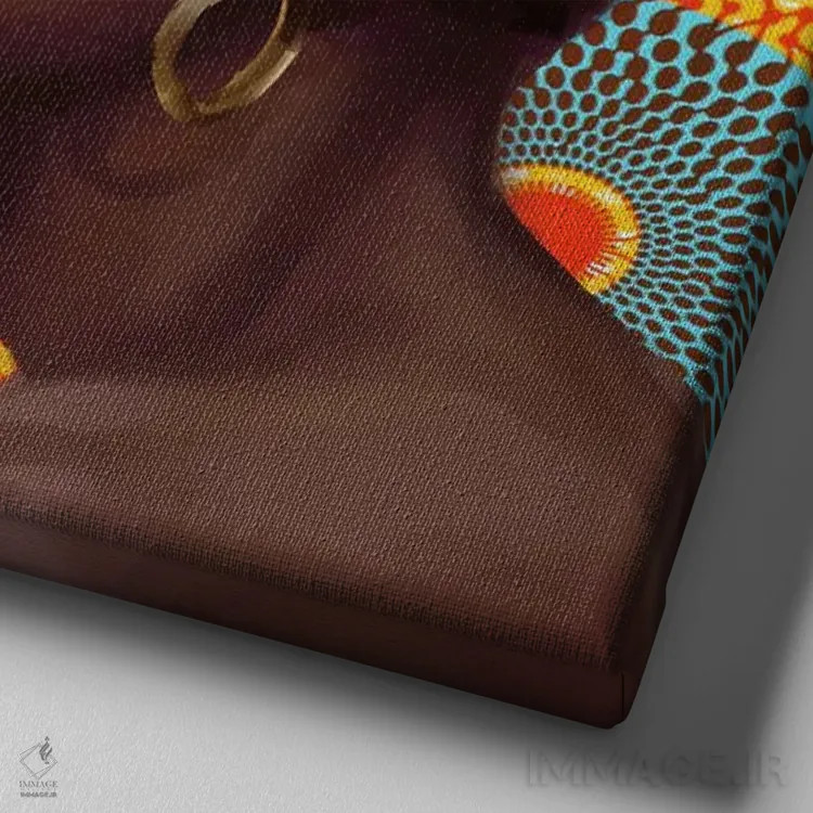 تابلو گرگ و میش ۲ اثر آدکونله آدلاکه - نمای نزدیک بافت بوم