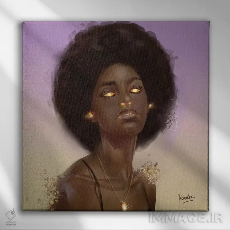 تابلو اخگر اثر آدکونله آدلاکه - نمای روبهرو روی دیوار