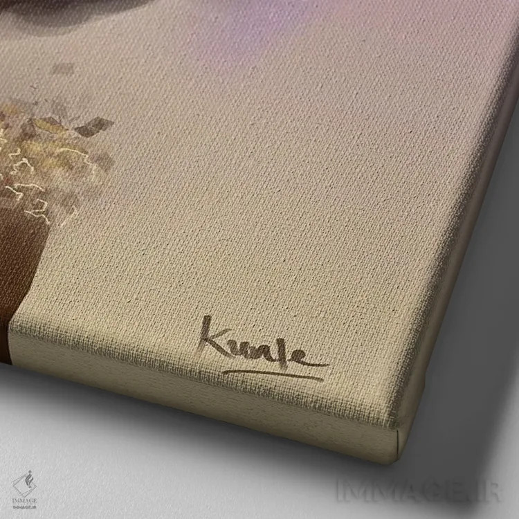 تابلو اخگر اثر آدکونله آدلاکه - نمای نزدیک بافت بوم