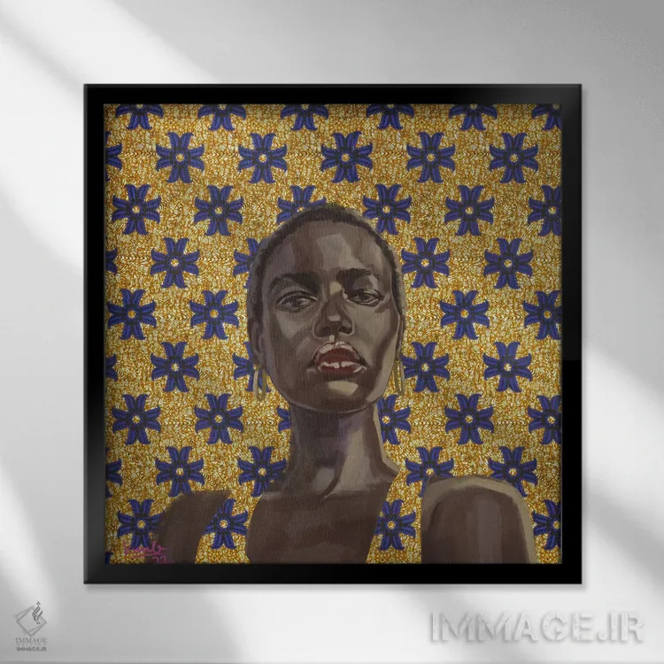 تابلو صریح (بیپرده) اثر آدکونله آدلاکه - نمای قابدار مشکی