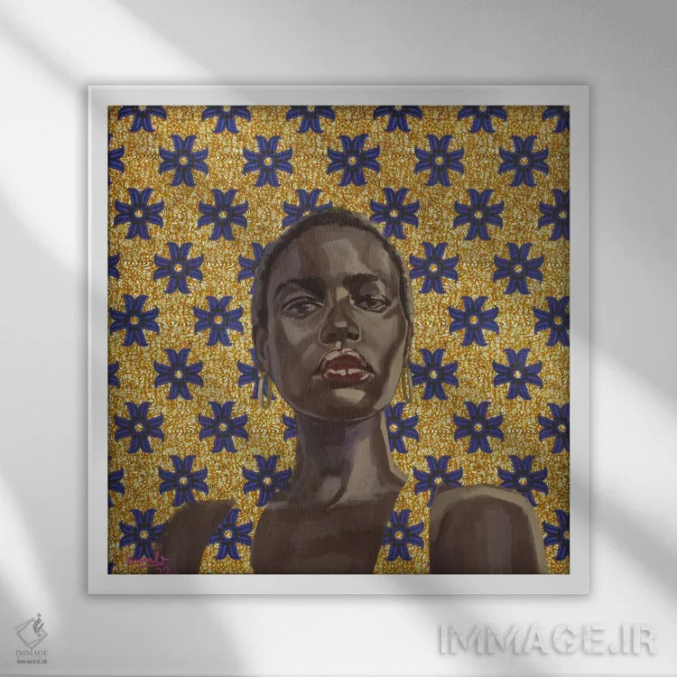 تابلو صریح (بیپرده) اثر آدکونله آدلاکه - نمای قابدار سفید