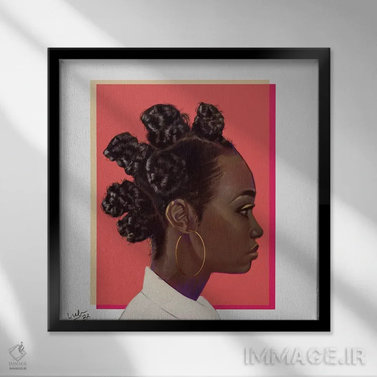 تابلو گرهها اثر آدکونله آدلاکه - نمای قابدار مشکی