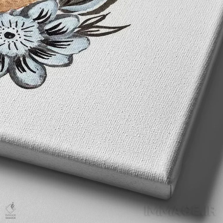 تابلو تکنگارهٔ B اثر آنی دل سول - نمای نزدیک بافت بوم