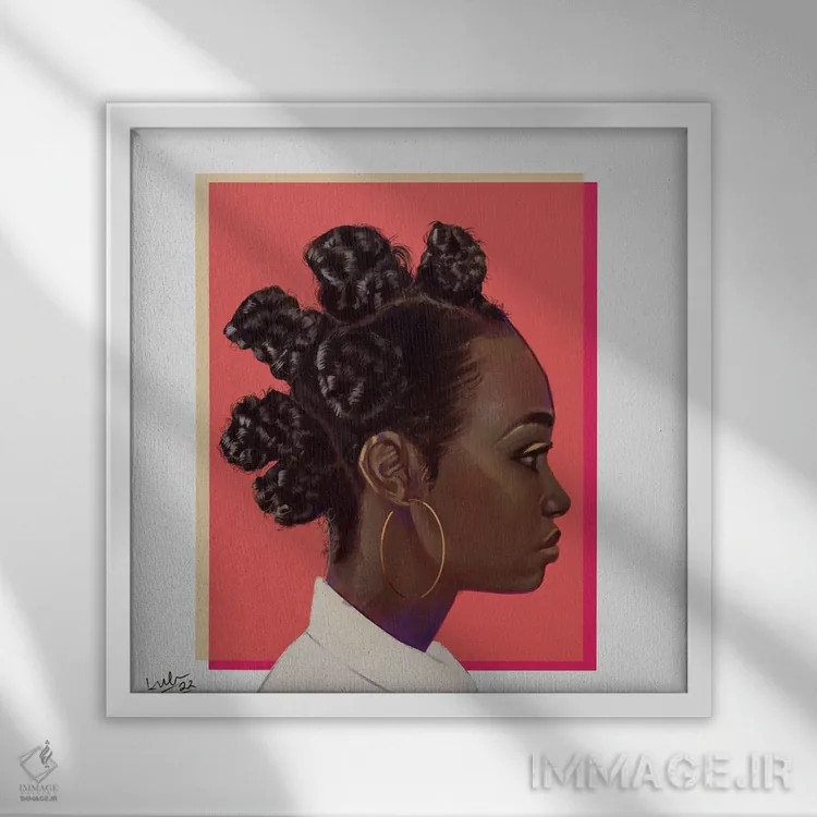 تابلو گرهها اثر آدکونله آدلاکه - نمای قابدار سفید