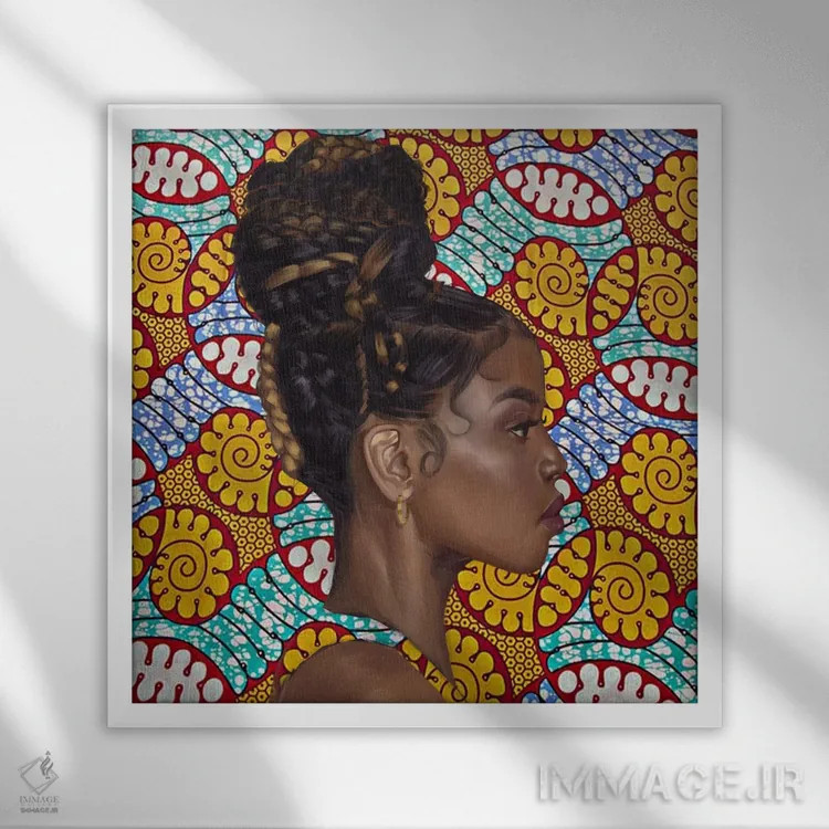 تابلو سفال (خاک رس) اثر آدکونله آدلاکه - نمای قابدار سفید