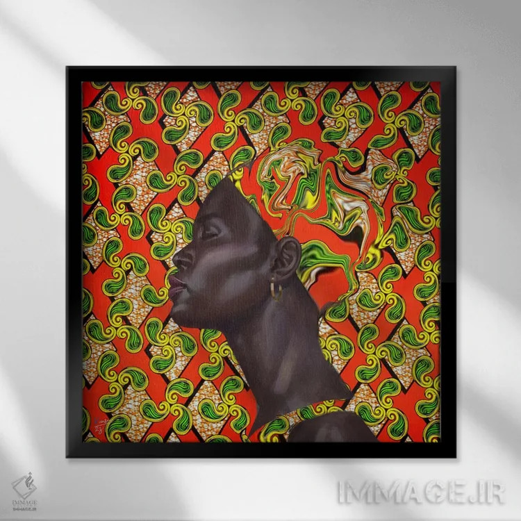 تابلو درخشش اثر آدکونله آدلاکه - نمای قابدار مشکی