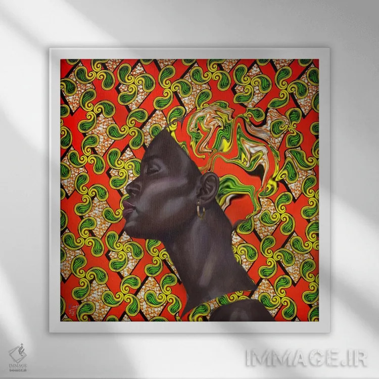 تابلو درخشش اثر آدکونله آدلاکه - نمای قابدار سفید