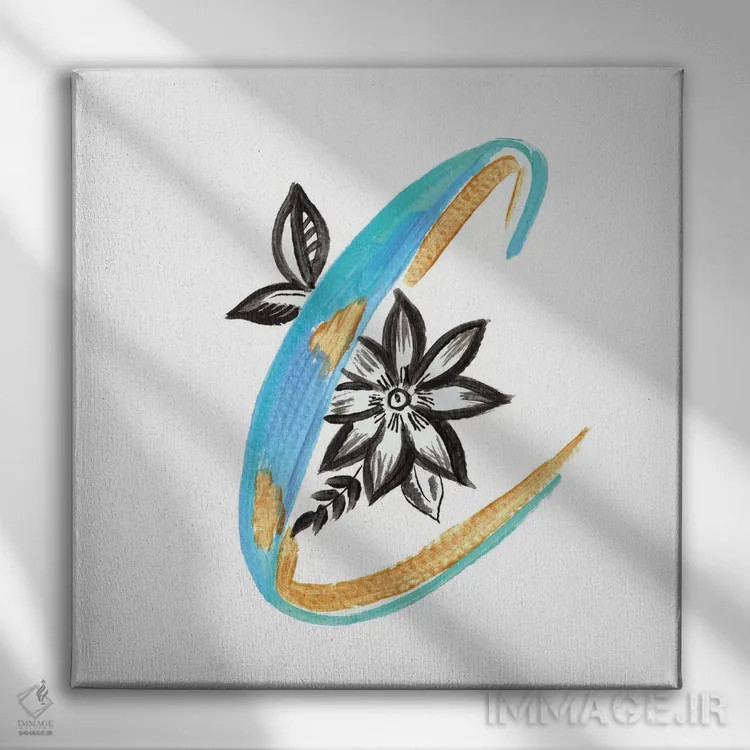 تابلو تکنگارهٔ C (شماره ۲) اثر آنی دل سول - نمای روبهرو روی دیوار