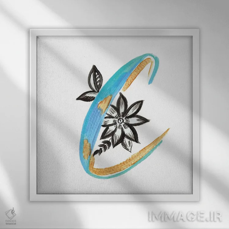 تابلو تکنگارهٔ C (شماره ۲) اثر آنی دل سول - نمای قابدار سفید