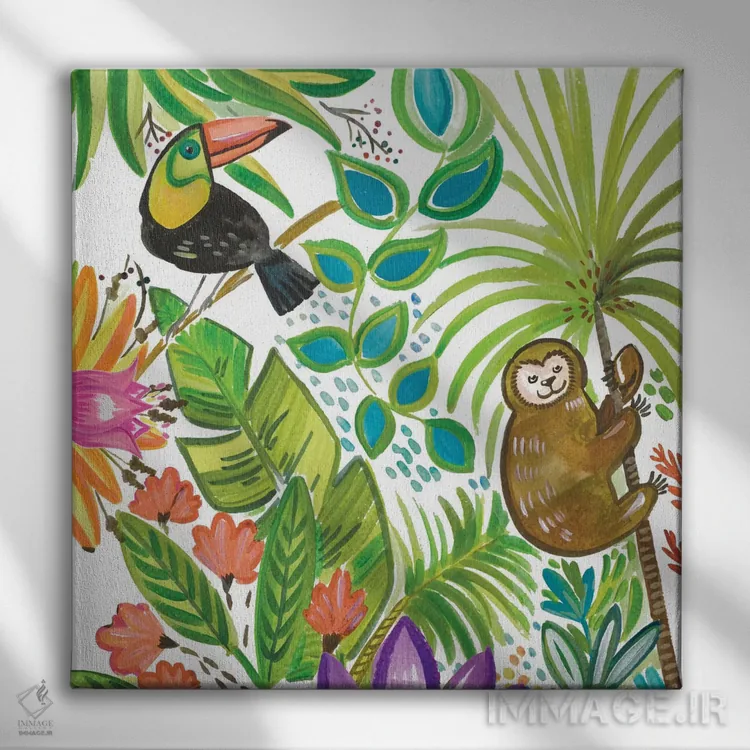 تابلو حیاتوحش گرمسیری ۲ اثر آنی دل سول - نمای روبهرو روی دیوار