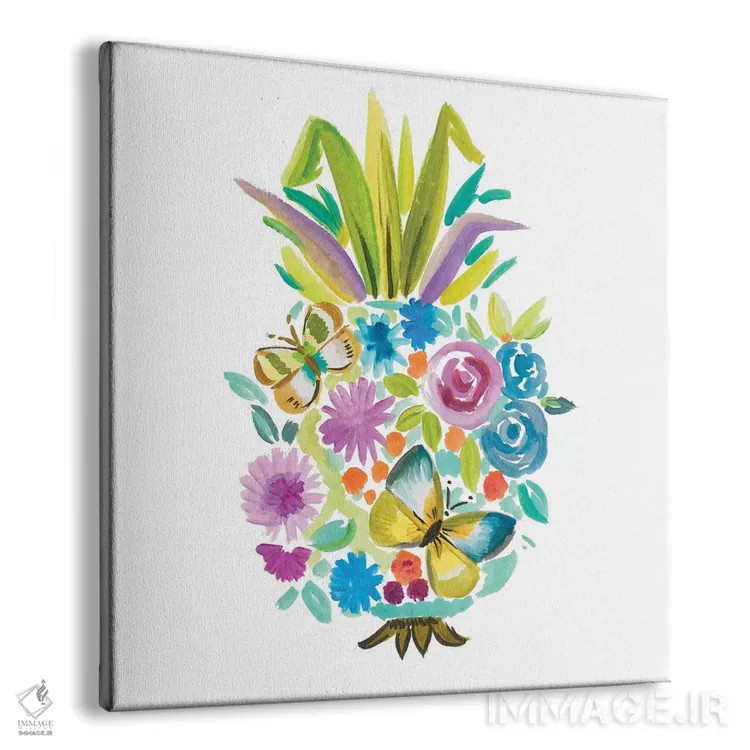 تابلو آناناس زنده و پُررنگ اثر آنی دل سول - نمای پرسپکتیو محصول