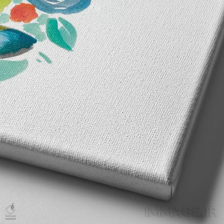 تابلو آناناس زنده و پُررنگ اثر آنی دل سول - نمای نزدیک بافت بوم