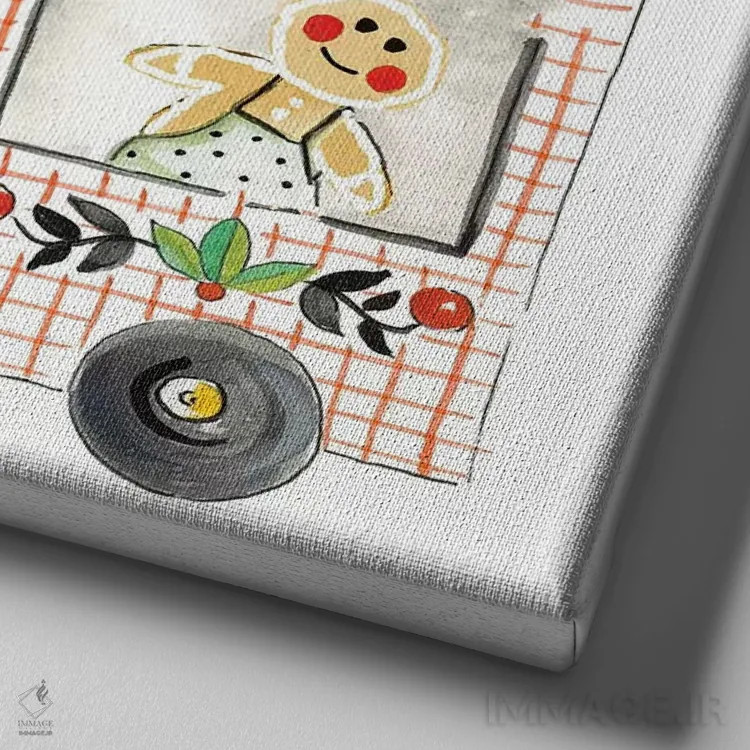 تابلو آبنبات بخور، نه کلوچه اثر آنی دل سول - نمای نزدیک بافت بوم