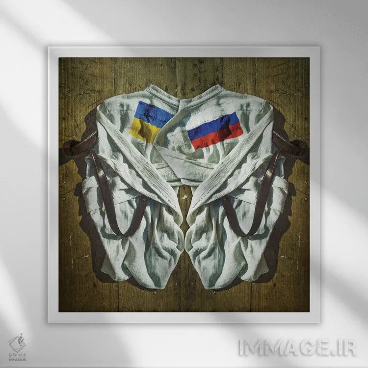 تابلو Suppoort Freedom,در جستوجوی صلح، حمایت از آزادی اثر آلساندرو دلا توره - نمای قابدار سفید