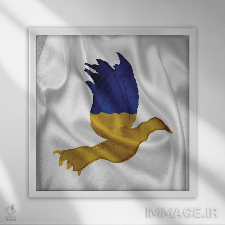 تابلو بگذار صلح اوج بگیرد اثر آلساندرو دلا توره - نمای قابدار سفید